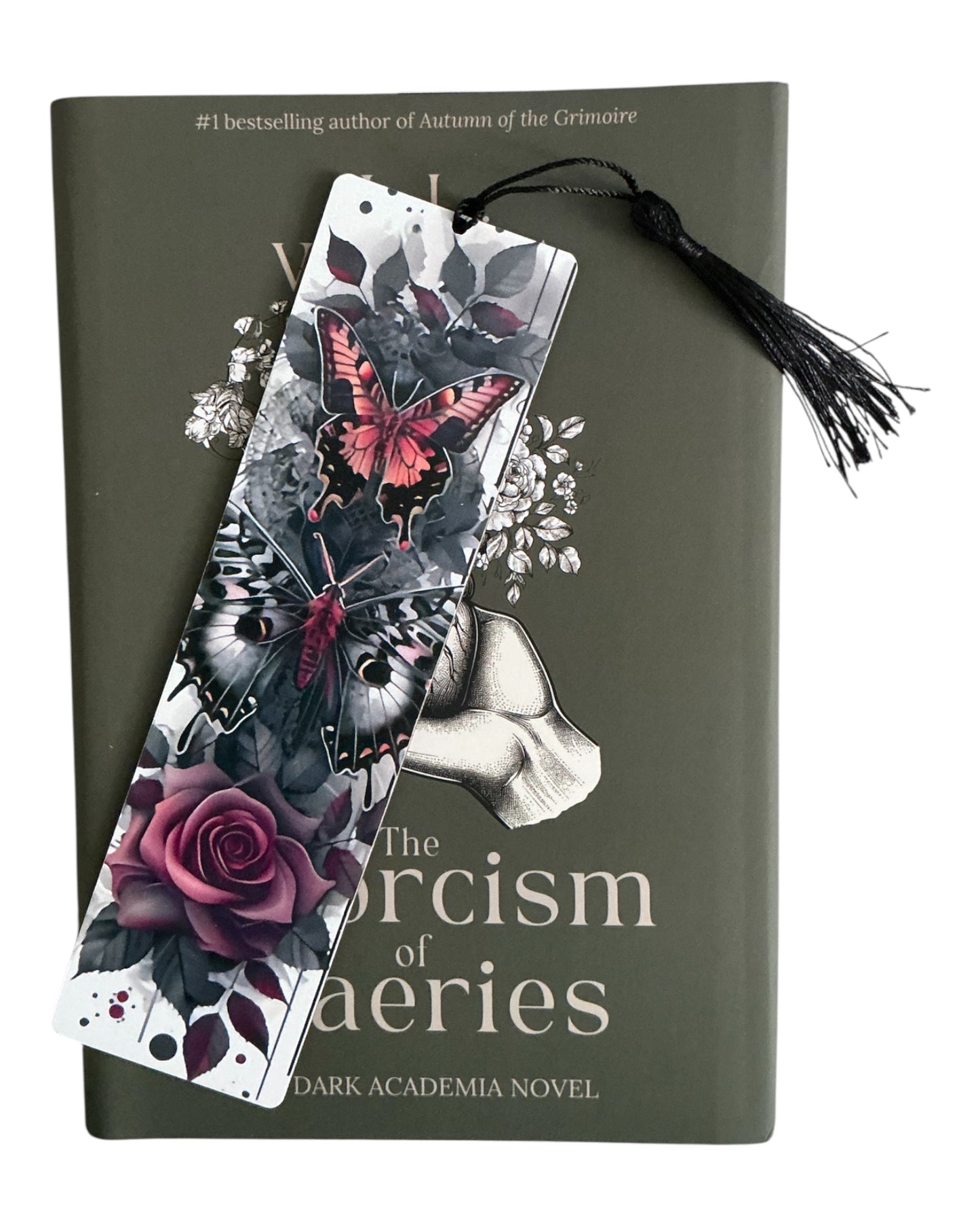 Gothic Wooden Bookmark (butterfly)
