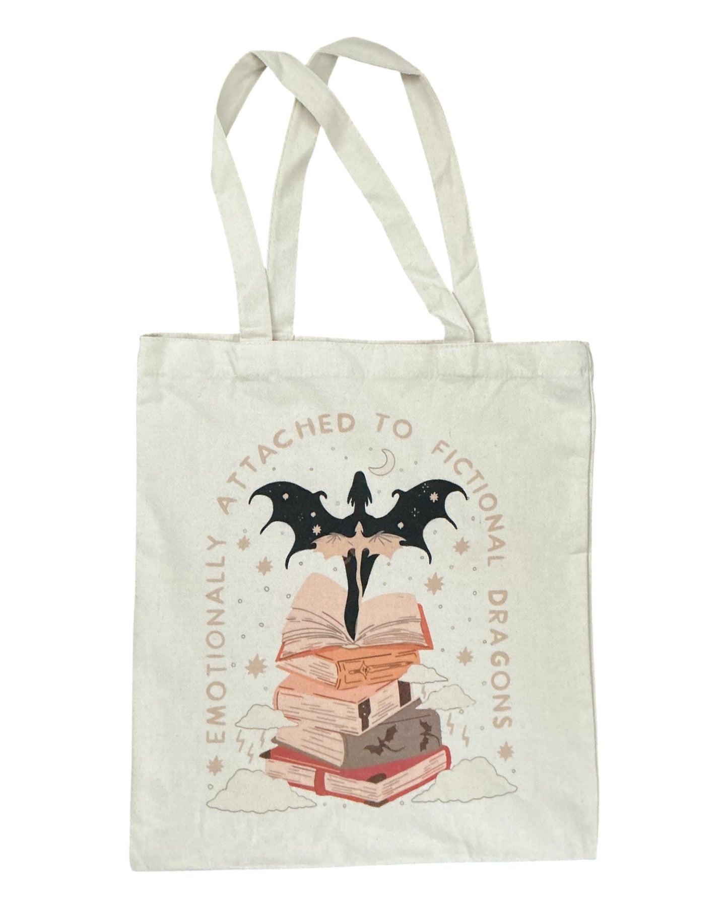 Emotionally Addicted to Fictional Dragons Tote Bag