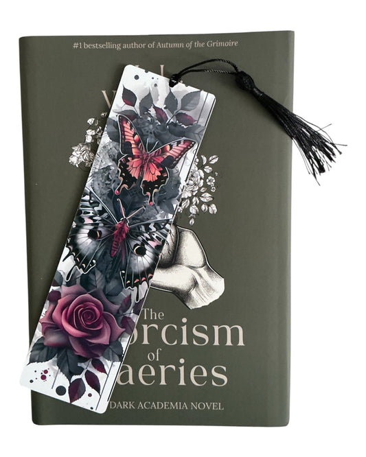 Gothic Wooden Bookmark (butterfly)