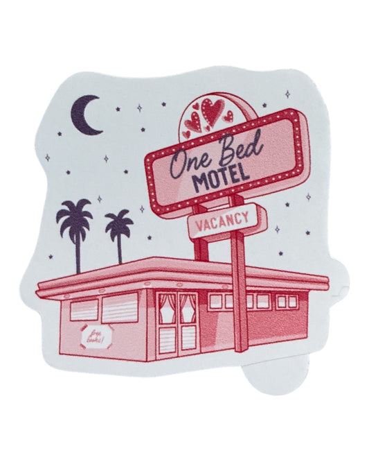 One Bed Motel Sticker
