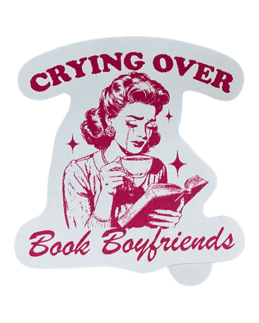 Crying Over Book Boyfriends Sticker