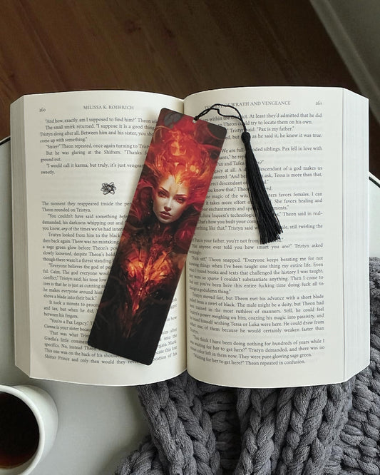 Flames FMC Wood Bookmark [A]