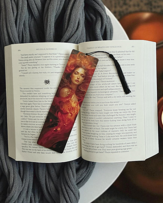 Flames FMC Wood Bookmark [B]