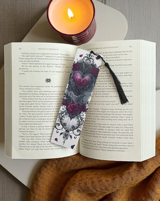 Gothic Heart Wooden Bookmark [A]