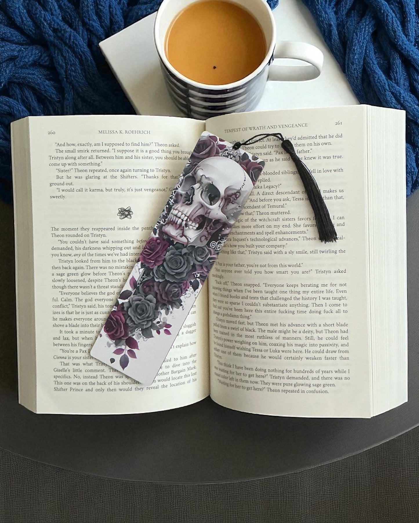 Gothic Skull Wooden Bookmark [A]