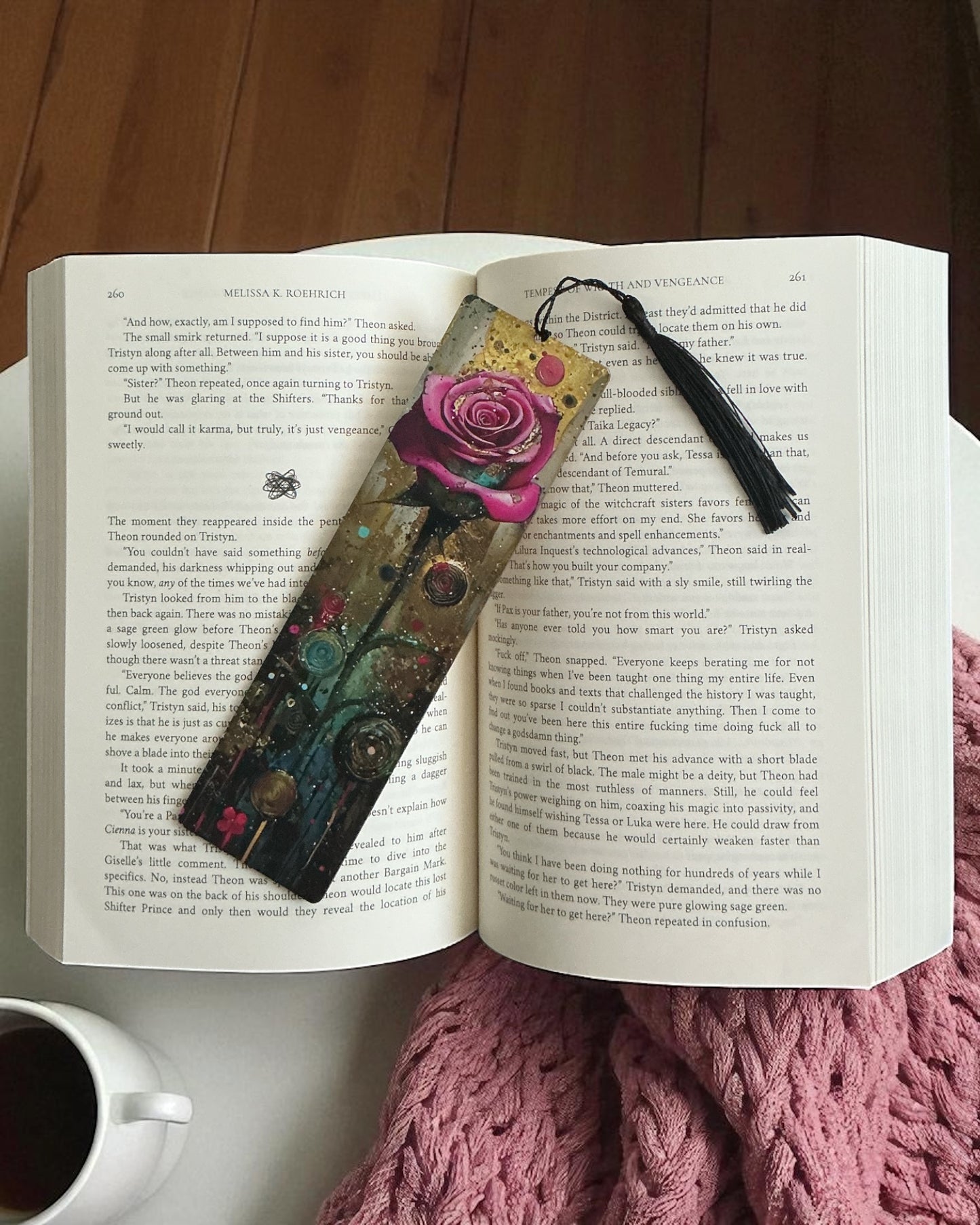 Roses Wood Bookmark [D]