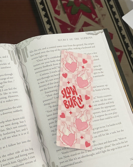 Slow Burn Checkered Bookmark