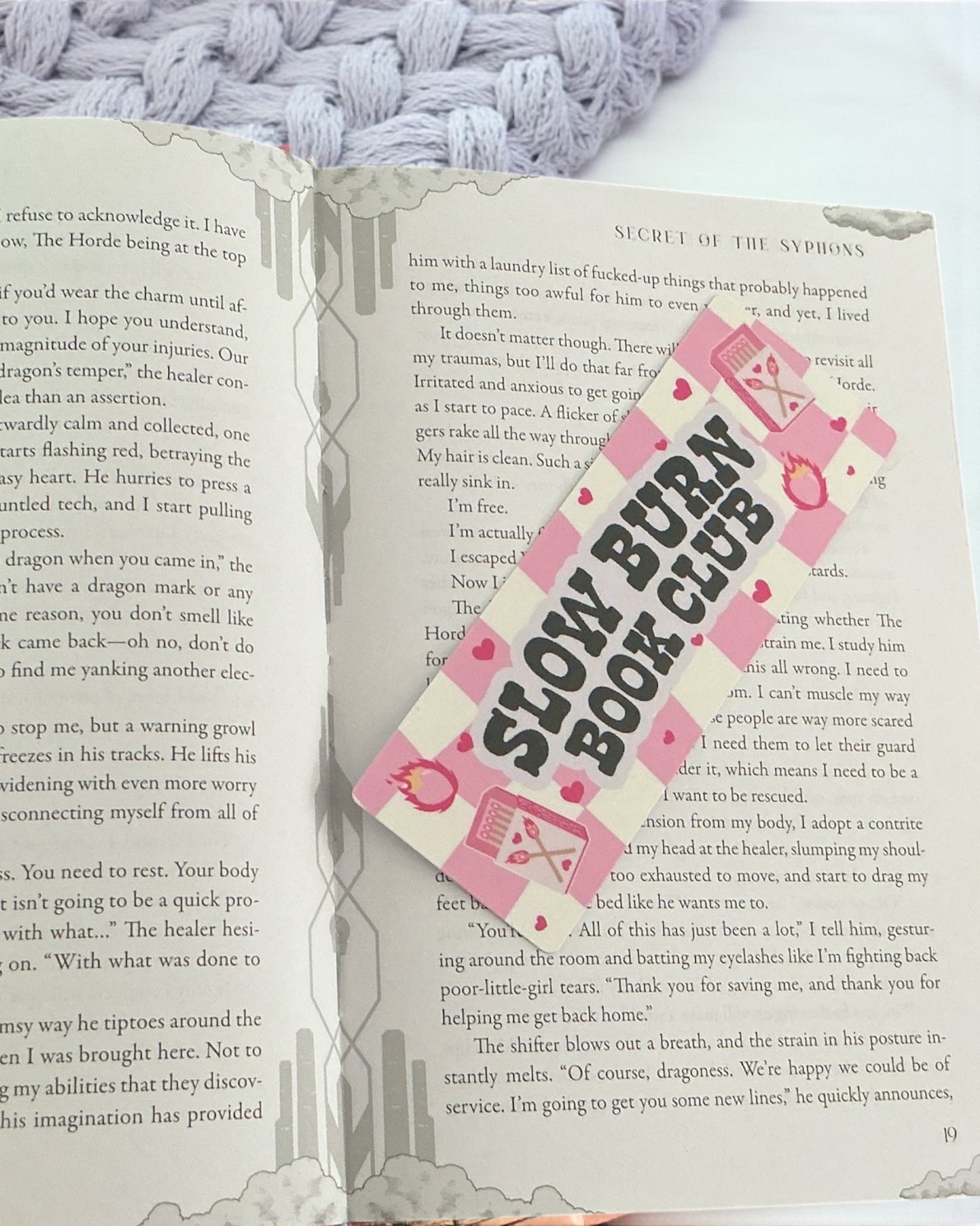 Slow Burn Book Club Bookmark