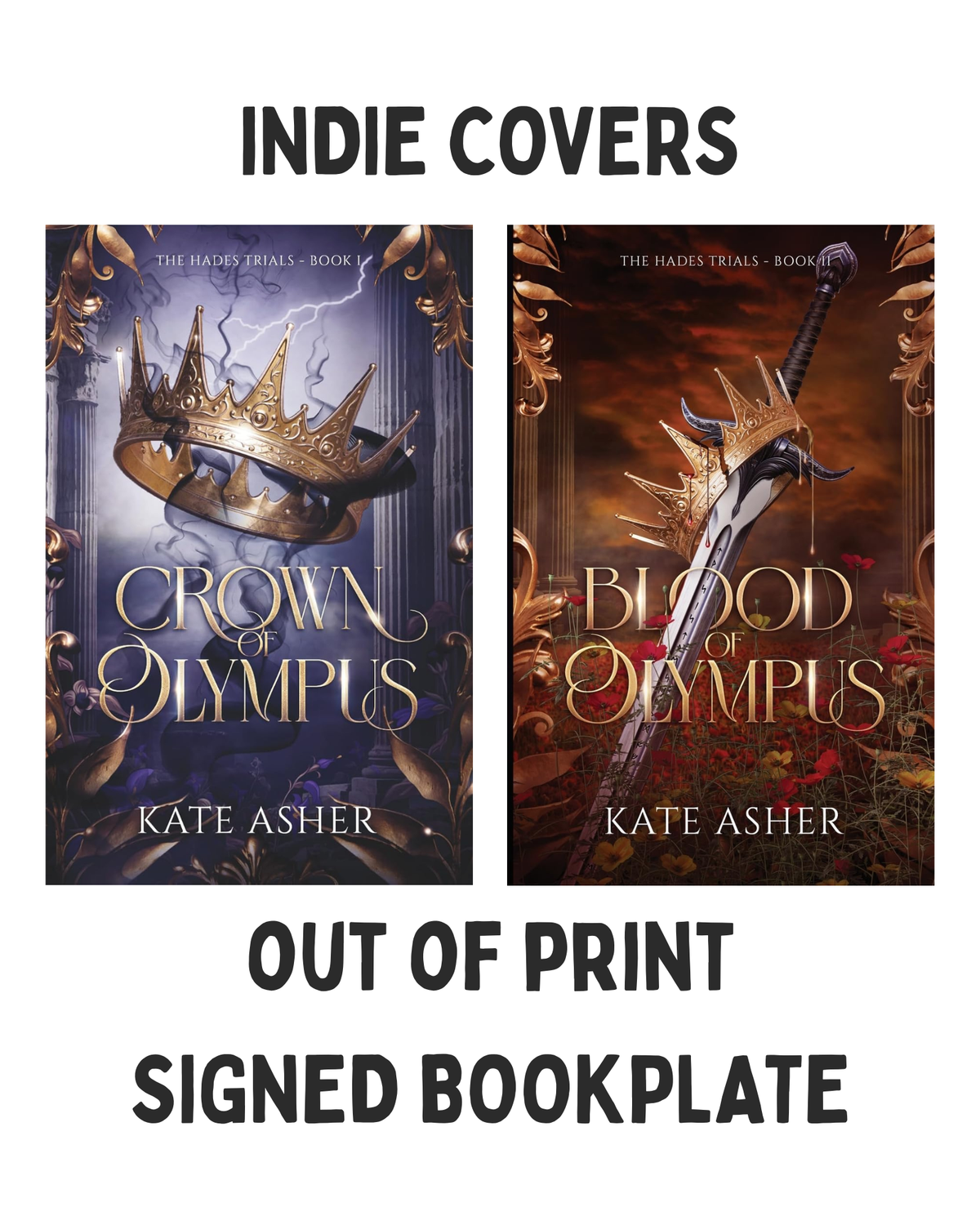 Crown of Olympus & Blood of Olympus [Paperbacks with Signed Bookplate & Bookmark]