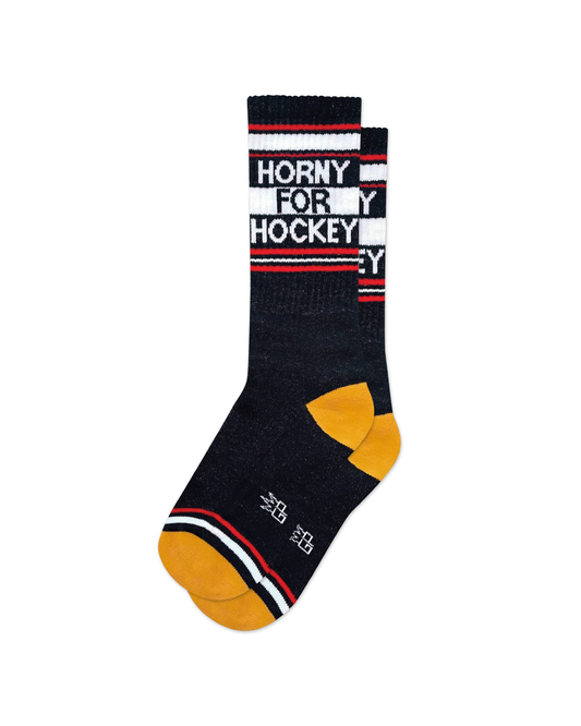 Horny For Hockey Gym Crew Socks
