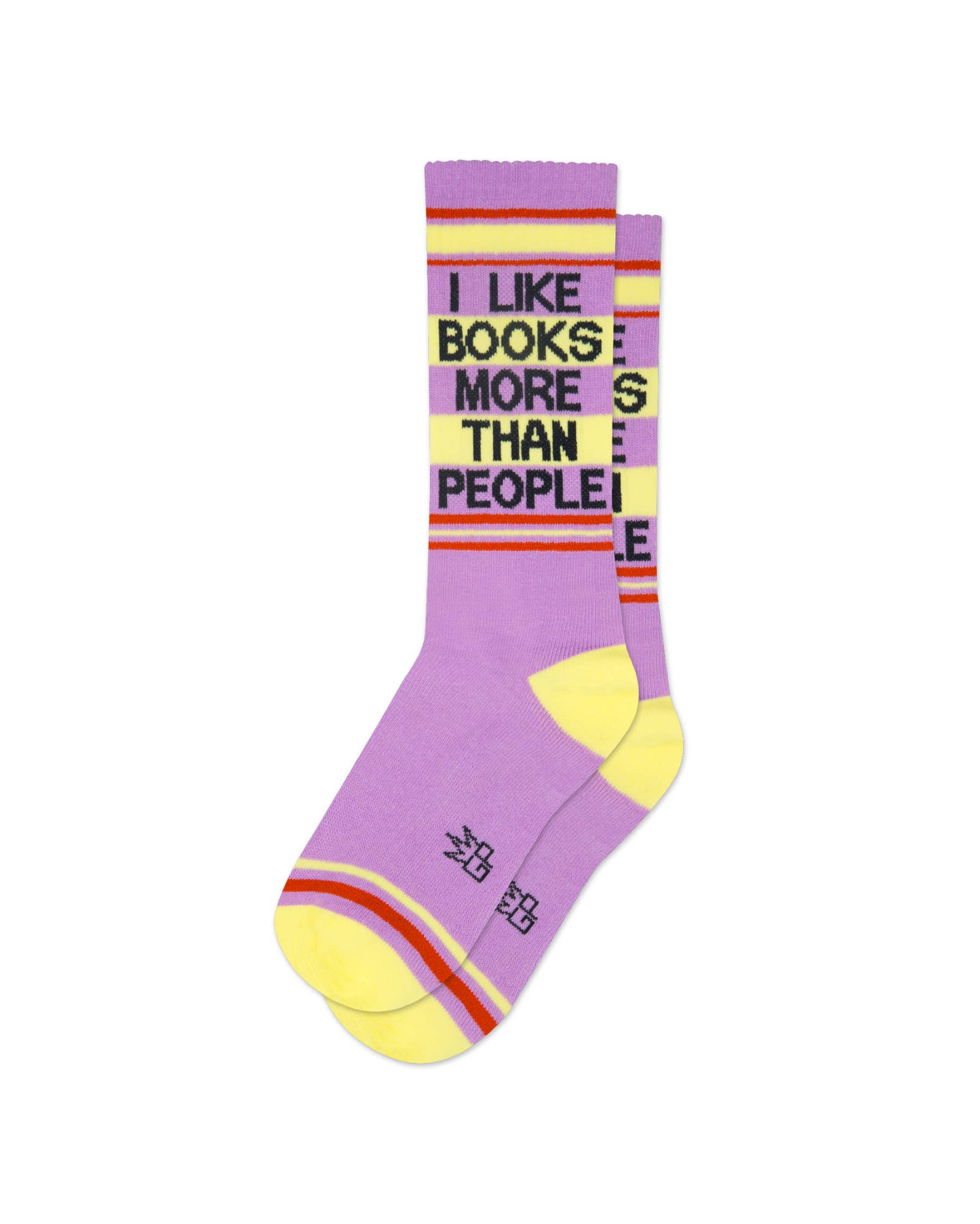 I Like Books More Than People Gym Crew Socks